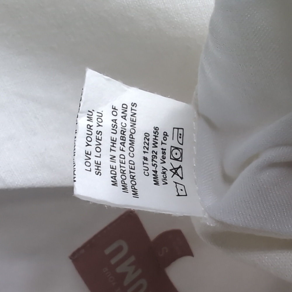 Show Me Your Mumu Vicky Vest Women's Small White Linen Shirt Top Golden 2 - Picture 12 of 15
